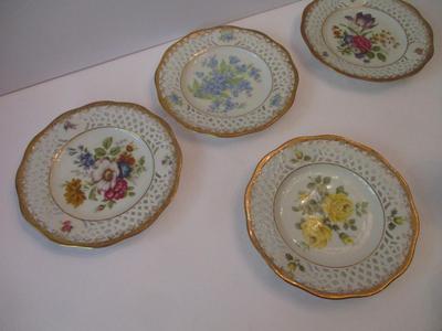 Vintage Arabella Atelier Porzellan Tea Cups & Saucers & Dessert Plate #4