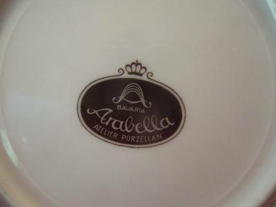 Vintage Arabella Atelier Porzellan Tea Cups & Saucers & Dessert Plate #5