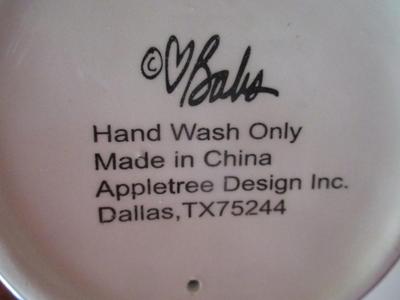 Appletree Sugar High Social By Babs Ceramic Center Piece/Cake Stand Approx 7" Tall