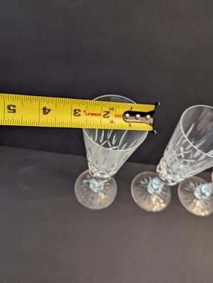 4 - Galway Crystal CLIFDEN Fluted Champagne Goblets Cut Base #6