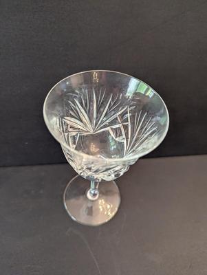 7 - Gorham Cherry Wood Clear Crystal Water Goblets