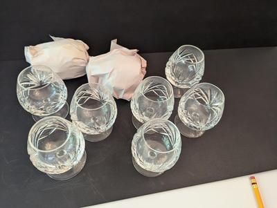 9 - Gorham Cherry Wood Clear Crystal Water Goblets #9