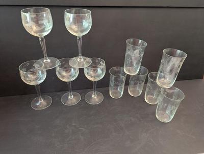 11 - Crystal Wine Glass & Princess House Heritage 10 Oz Glasses #11