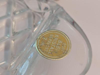 Echt Bleikristall Gepresst Cruet Set Made In Western Germany