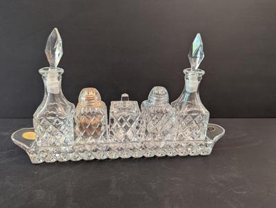 Echt Bleikristall Gepresst Cruet Set Made In Western Germany