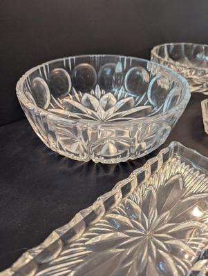 1 - German Waltherglas Amber Appetizer Tray & Glass Candy Dishes #16