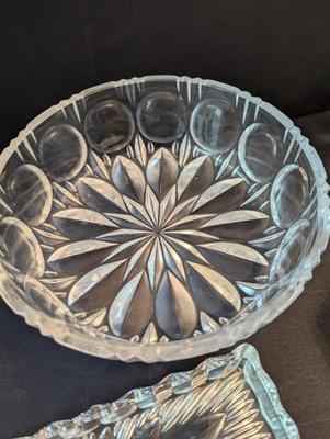 1 - German Waltherglas Amber Appetizer Tray & Glass Candy Dishes #16