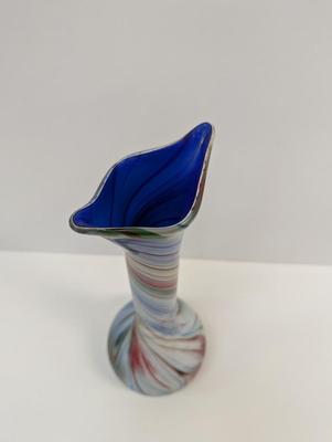 Swirled Multi-Color Glass Bud Vase #30