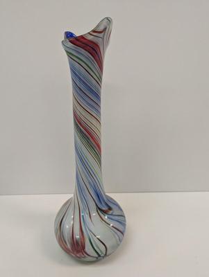 Swirled Multi-Color Glass Bud Vase #30