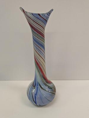 Swirled Multi-Color Glass Bud Vase #30