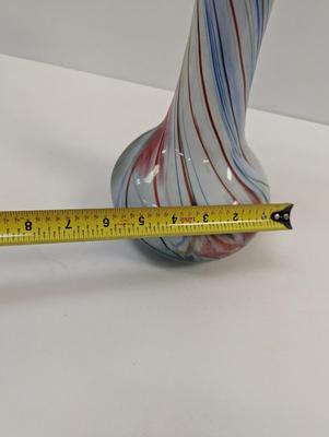 Swirled Multi-Color Glass Bud Vase #30