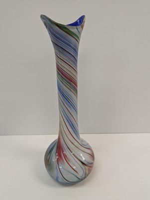 Swirled Multi-Color Glass Bud Vase #30