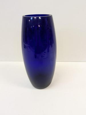 Vintage Hortensja Poland Cobalt Blue Art Glass Style Vase #31