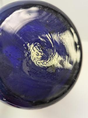 Vintage Hortensja Poland Cobalt Blue Art Glass Style Vase #31
