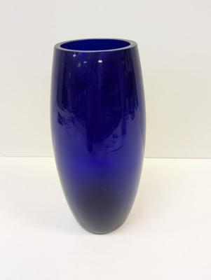 Vintage Hortensja Poland Cobalt Blue Art Glass Style Vase #31