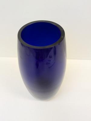 Vintage Hortensja Poland Cobalt Blue Art Glass Style Vase #31