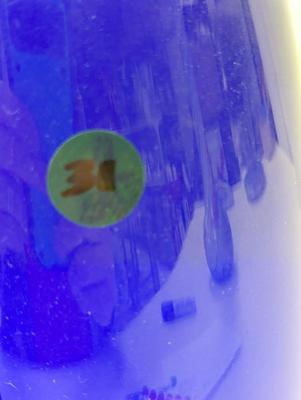 Vintage Hortensja Poland Cobalt Blue Art Glass Style Vase #31