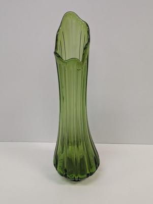 Tall LE Smith Green Swung Vase Approx 20 3/4" Tall #33