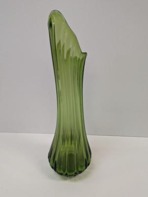 Tall LE Smith Green Swung Vase Approx 20 3/4" Tall #33