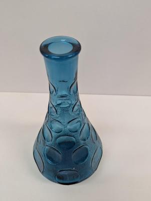 Empoli Made In Italy Blue Glass Decanter #35 Approx 11" Tall