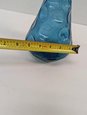 Empoli Made In Italy Blue Glass Decanter #35 Approx 11" Tall