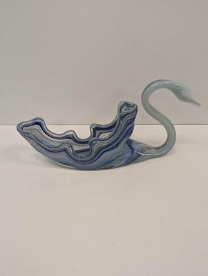Vintage Murano Style Glass Swan Bird Bowl #40