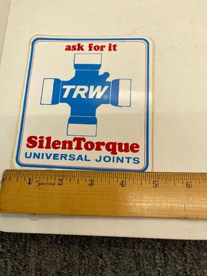 Vintage Automotive Equipment Sticker - TRW SilenTorque Universal Joints