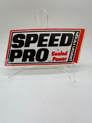 Vintage Automotive Equipment Sticker - Speed Pro Piston Rings by Sealed Power
