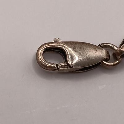 LOT 2: Midas 925 Designer Ring with 14K Accents, Sterling Heart Earrings & 925 Italy Sterling Chain and Slide Pendant with Lapis...