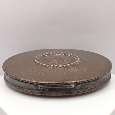 LOT 3: Sterling Silver with Compact with Engraved Silver-Tone Match Holder