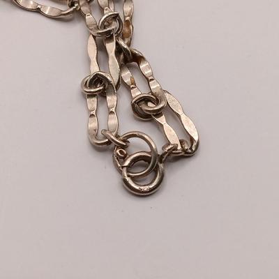 LOT 5: Vintage GW 925 Sterling Chunky Puffy Link Abstract Modernist Statement Necklace 68g