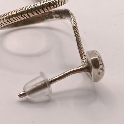 LOT 8: Vintage 925 Sterling Frog Pendant Necklace 15.5g with 925 Sterling Earrings 13.3gtw