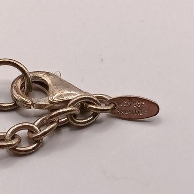 LOT 13: JCM 925 Sterling Mauritius Puffy Heart Necklace, 925 Sterling Pendant on Leather Cord with 925 Clasp & Mexico Silver-Tone...