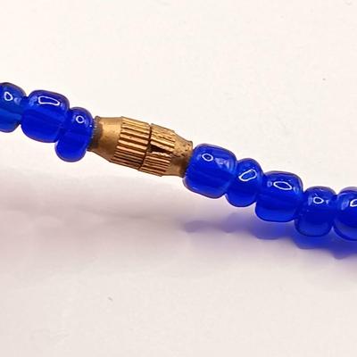 LOT 15: Vintage Hand-Painted Fleur-de-lis Glass Bead Necklace, Seŕefina 3-Strand Necklace & More