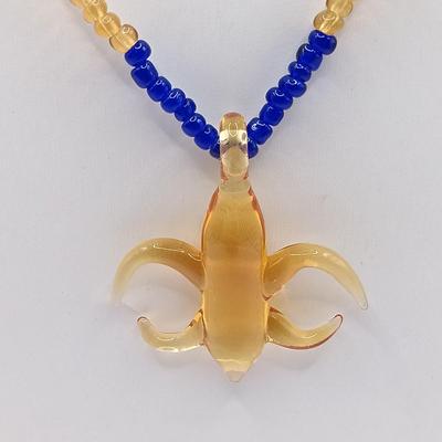 LOT 15: Vintage Hand-Painted Fleur-de-lis Glass Bead Necklace, Seŕefina 3-Strand Necklace & More