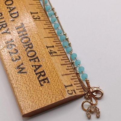 LOT 15: Vintage Hand-Painted Fleur-de-lis Glass Bead Necklace, Seŕefina 3-Strand Necklace & More