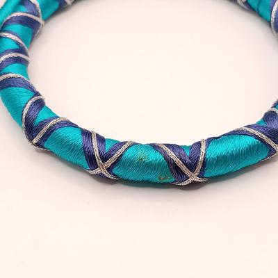 LOT 16: Oxidized Copper and Stone Necklace, Multi-Strand Turquoise Bead Necklace, Silk Thread Wrapped Bangles & More