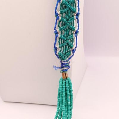 LOT 16: Oxidized Copper and Stone Necklace, Multi-Strand Turquoise Bead Necklace, Silk Thread Wrapped Bangles & More