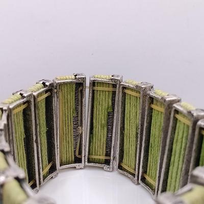 LOT 16: Oxidized Copper and Stone Necklace, Multi-Strand Turquoise Bead Necklace, Silk Thread Wrapped Bangles & More