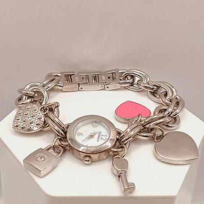 LOT 17: Silver-Tone Necklace with Garnet-Tone Stone, Chicos Circle Necklace, Style & Co Watch & More