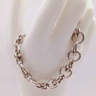 LOT 18: Vintage 925 Sterling Ring 10.4g Sz 6.5 with 925 Sterling Bracelet 27.6g