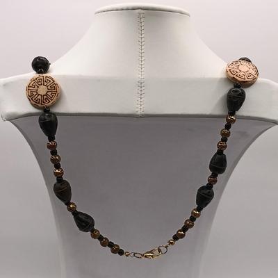 LOT 19: Alva Studios Museum Reproductions Catfish Brooch, Stone and Metal Bead Necklace, Anthropologie Tassel Necklace & More