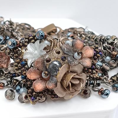 LOT 20: Fossil Skeleton Key Necklace, Chicos Multi-Strand Silver-Tone Necklace & More