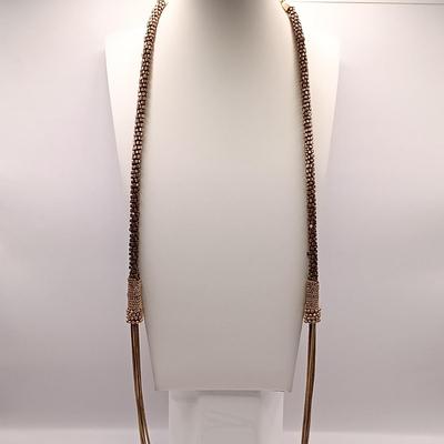 LOT 20: Fossil Skeleton Key Necklace, Chicos Multi-Strand Silver-Tone Necklace & More