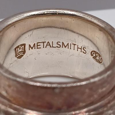 LOT 22: Vintage Sterling and Carnelian Necklace with Metalsmiths 925 Sterling Ring 17.8g Sz 7