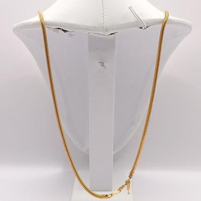 LOT 24: Monet Link Chain Necklace, Venôme Link Chain Necklace, Crown Trifari Snake Chain Necklace & More