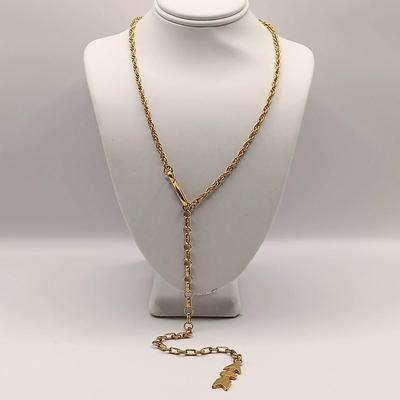 LOT 24: Monet Link Chain Necklace, Venôme Link Chain Necklace, Crown Trifari Snake Chain Necklace & More