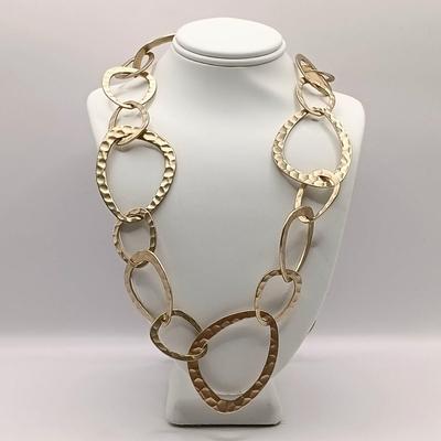 LOT 24: Monet Link Chain Necklace, Venôme Link Chain Necklace, Crown Trifari Snake Chain Necklace & More