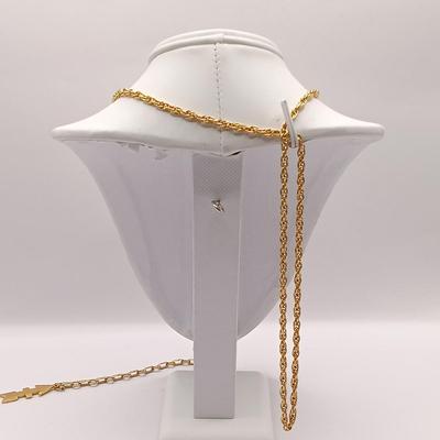 LOT 24: Monet Link Chain Necklace, Venôme Link Chain Necklace, Crown Trifari Snake Chain Necklace & More