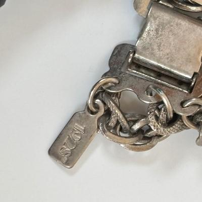 LOT 55: Alfani, 1928, Metal Knotted Mesh Necklace, Multi Strand Black Glass Beaded, Bangle & Cuff Bracelet